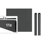 VIDUAL-snap-140-Aluminiumfuellung-Klick-Profil-140-x-20-mm - Product image