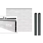 VIDUAL-snap-140-Aluminiumfuellung-Klick-Profil-140-x-20-mm - Product image