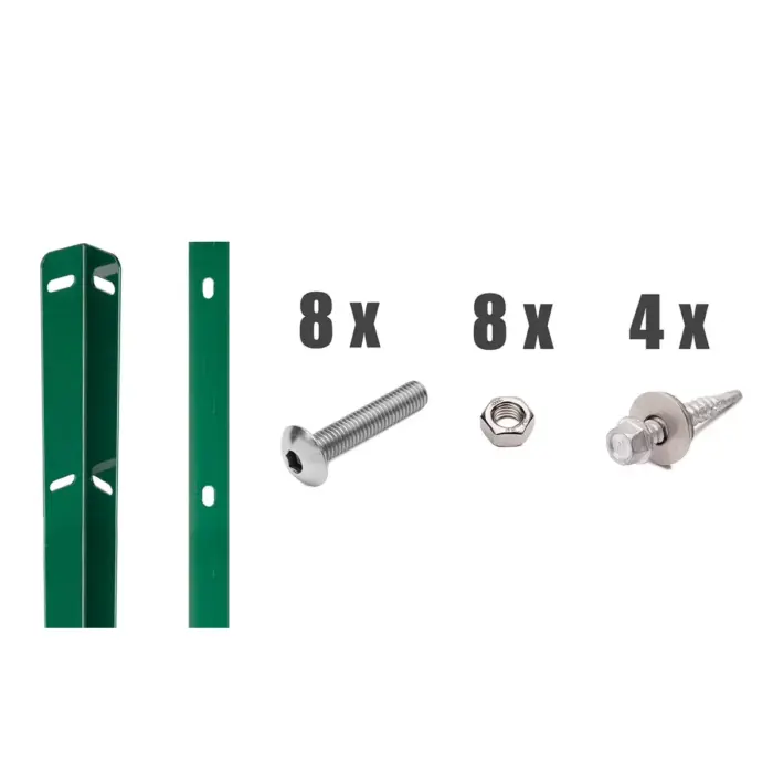 Zaunanschluss-Winkellochleisten-Set-passend-fuer-Pfosten-Typ-A - Product image