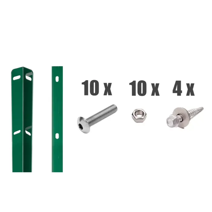 Zaunanschluss-Winkellochleisten-Set-passend-fuer-Pfosten-Typ-A - Product image