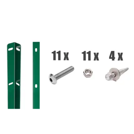 Zaunanschluss-Winkellochleisten-Set-passend-fuer-Pfosten-Typ-A - Product image