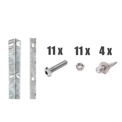 Zaunanschluss - Winkellochleisten - Set passend für Pfosten Typ-A - Hero image