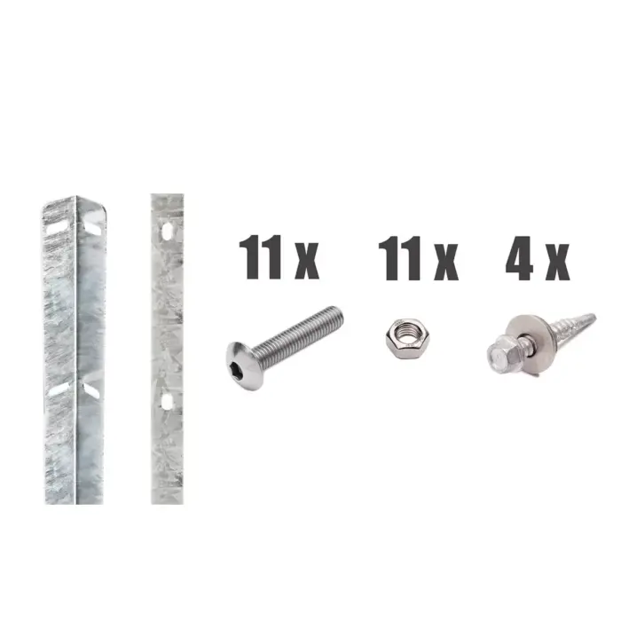 Zaunanschluss - Winkellochleisten - Set passend für Pfosten Typ-A - Hero image